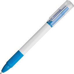 Kugelschreiber mit Textmarker Lens,blau