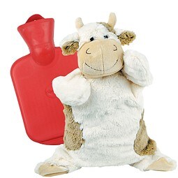 Tierische Wärmflaschen, 0,8 l, Kuh Rosie, weiß