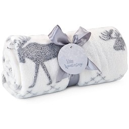 Kuscheldecke Rudolph, weiß/grau