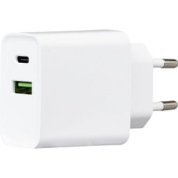 Ladegerät mit 20W Power Delivery und Quick Charge für USB Typ A und Typ C