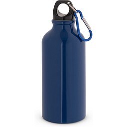 LANDSCAPE S. Aluminium-Sportflasche mit Karabiner 400 ml, Dunkelblau