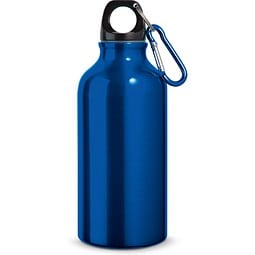 LANDSCAPE S. Aluminium-Sportflasche mit Karabiner 400 ml, Königsblau