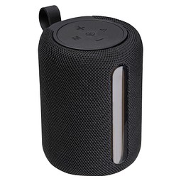 Lautsprecher mit LED Licht, rund, schwarz