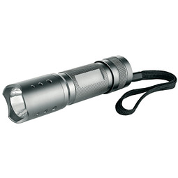 METMAXX® LED Taschenlampe MegaBeam MultiPower, silber