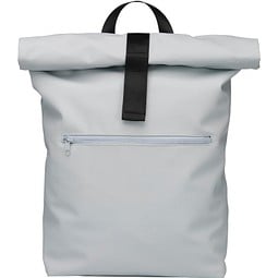 Recycled PU Roll-Top Rucksack Lennon, Hellblau