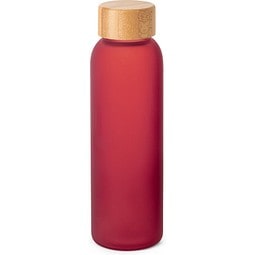 LILLARD GLASS. Trinkflasche aus Mattglas 500ml, Rot
