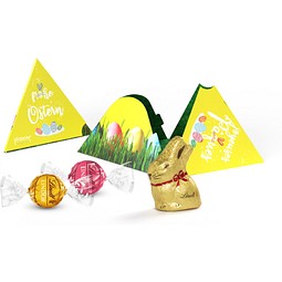 Lindt Osternest in Pyramidenbox, 35 g, Kartonage, inkl. Druck einseitig
