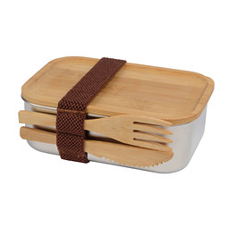 Lunchbox ECO TASTE,braun, silber