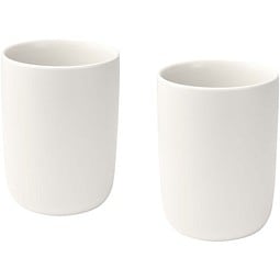 Male 350 ml Keramiktassen – 2er-Set, weiss