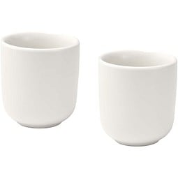 Male 90 ml Keramik Espressotassen – 2er Set, weiss