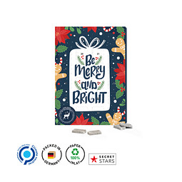 Marken Wand Adventskalender ECO, Alpenmilch-Schokotäfelchen in Pergaminpapier, inkl. Druck