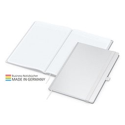 Geiger-Notes Match-Book White Bestseller Notizbuch A4 Cover-Star matt, inkl. Druck, weiß