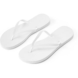 MAUPITI S / M. Bequeme Flip-Flops mit PE-Sohle und PVC-Riemen, Weiß