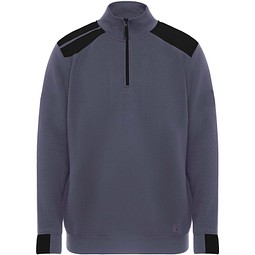 Maverick Pullover für Herren mit halbem Reißverschluss, 280 g/m2, blei/schwarz, 2XL