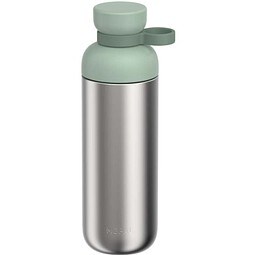 Mepal Vita 700 ml Wasserflasche aus recyceltem Edelstahl (Kohlensäure geeignet), salbei