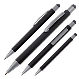 Metall-Druckkugelschreiber mit Touch-Funktion Salt Lake City, blaue Mine, schwarz