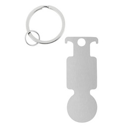 METMAXX® Einkaufswagen-Chip Schlüsselanhänger My Heinzelmann, silber