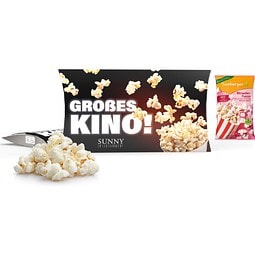 Mikrowellen-Popcorn in Werbekartonage, 90 g, süßes Popcorn, inkl. Druck