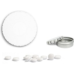 Mini Clic Clac Box, 20 g, zuckerhaltige Pfefferminztabletten, weiß, ohne Druck