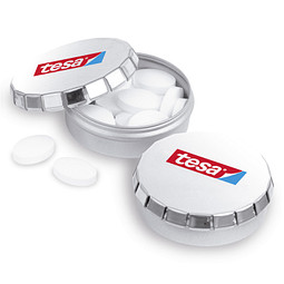 VIVIL Mini-Click-Dose, rund, silber