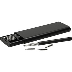 Mini-Schraubendreherset BitKit, schwarz