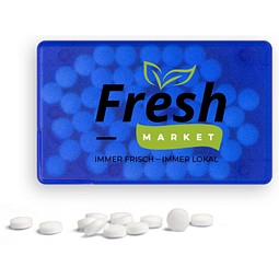 MintCard, 7 g, blau-transparent, inkl. Druck