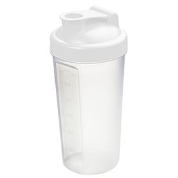 Shaker Protein, 0,6 l, weiß/transparent