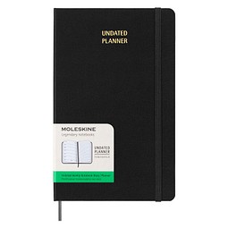 Moleskine Hardcover Wochenplaner L, undatiert, schwarz