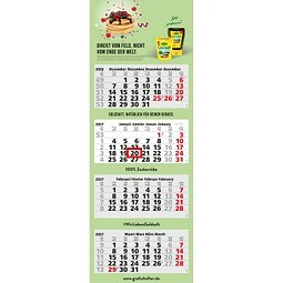 Geiger-Notes Monatskalender Quadro Light 4 Bestseller, Benelux, inkl. Druck, hellgrau