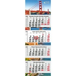 Geiger-Notes Monatskalender Quadro Wire-O 4 Bestseller, inkl. Druck, hellgrau