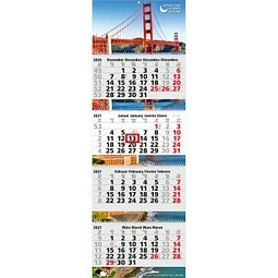 Geiger-Notes Monatskalender Quadro Wire-O 4 Bestseller, inkl. Druck, hellgrau