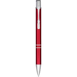 Moneta Druckkugelschreiber aus eloxiertem Aluminium, schwarze Mine, rot