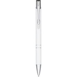 Moneta Druckkugelschreiber aus eloxiertem Aluminium, schwarze Mine, weiss