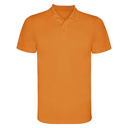 Monzha Sport Poloshirt für Herren, Fluor Orange, 2XL