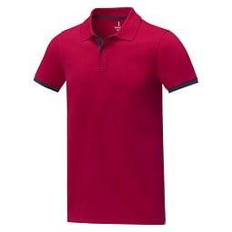 Morgan Polo für Herren, zweifarbig, rot, L