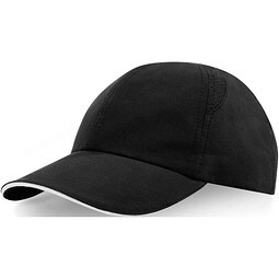 Morion GRS recycelte Cool Fit Kappe mit sechs Segmenten, schwarz