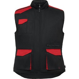 Multipocket Arbeitsweste Armada in Farbkombination, M, schwarz/rot