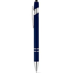 NEIL. Kugelschreiber mit Gehäuse aus recyceltem Aluminium (100% rAL) und Touch-Pen Druckknopf, Dunkelblau