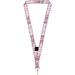 Neve Sublimation Lanyard für mit Loop, schwarz, 25mm