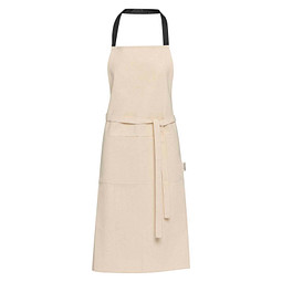 Nia 200 g/m² Schürze aus recycelter Baumwolle, schwarz