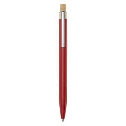 Nooshin Kugelschreiber aus recyceltem Aluminium, schwarze Mine, rot
