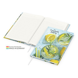 Geiger-Notes Note-Book green+blue Notizbuch A4, Cover-Star Recycling-Matt, inkl. Druck