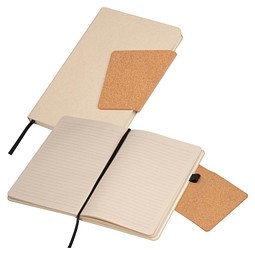 Notizbuch mit einem Einband aus recyceltem Milchkarton und Magnetverschluss, beige