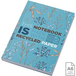 Novella Austen A6 Softcover Notizbuch aus Recyclingmaterial – 100 Blatt, blau