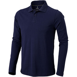 ELEVATE Herren Langarm Poloshirt Oakville, dunkelblau, XXXL