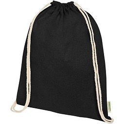 Odisha 140 g/m² OCS Bio-Sportbeutel 5L, schwarz