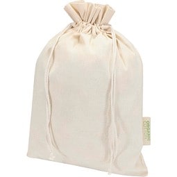 Odisha 140 g/m² OCS Bio Zuziehbeutel – 42 × 30 cm, natur