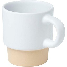 Olympia 130 ml stapelbarer Expresso Becher mit Tonboden, weiss
