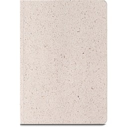 ORGANIC SEMI-RIGID. Notizbuch A5 mit semi-flexiblem Cover aus Elefantendung (80%), Naturhell