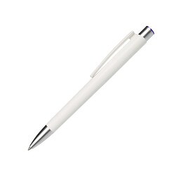 burger swiss pen® Kugelschreiber Delta, blaue Mine, kristallweiß-matt/blau